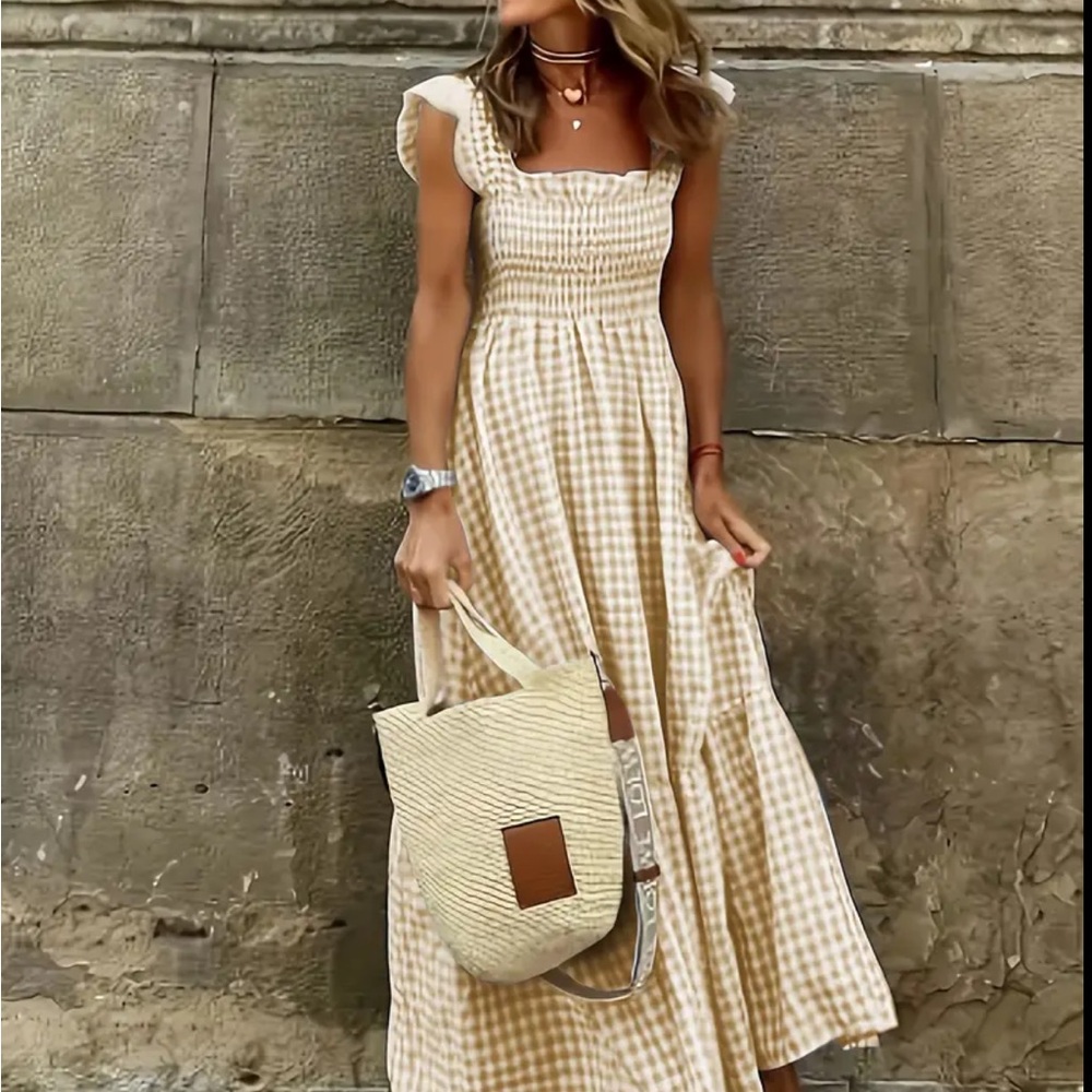 Gingham Maxi Dress